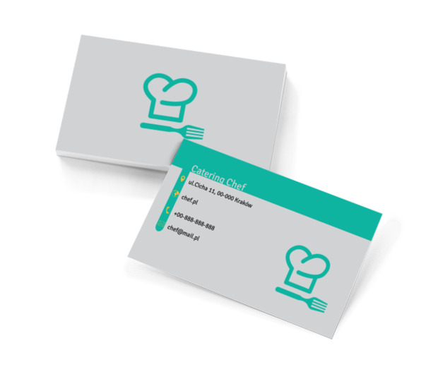 Widelec i czapka, Gastronomia, Catering - Wizytówki Netprint szablony online