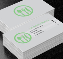 Zielone sztućce, Gastronomia, Catering - Wizytówki Netprint