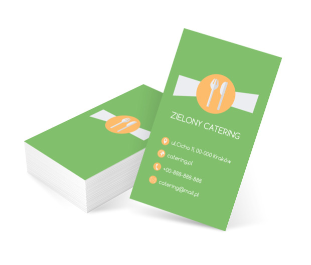 Sztućce w kole, Gastronomia, Catering - Wizytówki Netprint szablony online