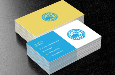 Niebieskie akcesoria, Gastronomia, Catering - Wizytówki Netprint