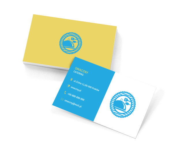 Niebieskie akcesoria, Gastronomia, Catering - Wizytówki Netprint szablony online