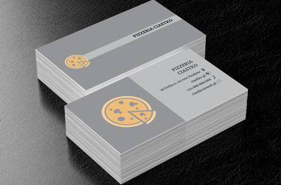 Dwa odcienie szarości, Gastronomia, Pizzeria - Wizytówki Netprint