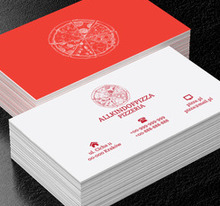 Czerwona pizza, Gastronomia, Pizzeria - Wizytówki Netprint