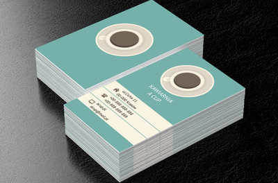 Filiżanka widziana z góry, Gastronomia, Kawiarnia - Wizytówki Netprint