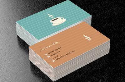 Oryginalne tło, Gastronomia, Kawiarnia - Wizytówki Netprint