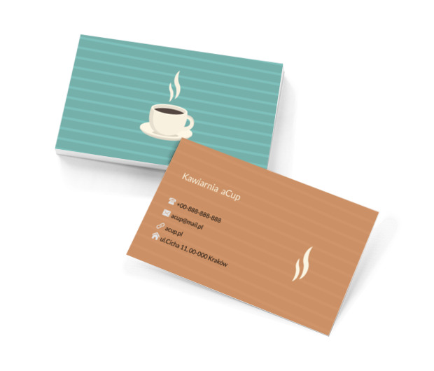 Oryginalne tło, Gastronomia, Kawiarnia - Wizytówki Netprint szablony online