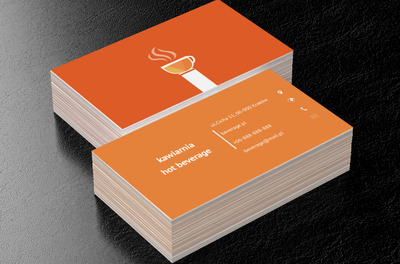 Filiżanka gorącej kawy, Gastronomia, Kawiarnia - Wizytówki Netprint