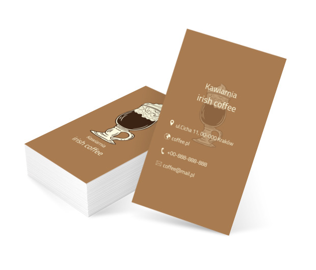 Kawa mrożona, Gastronomia, Kawiarnia - Wizytówki Netprint szablony online