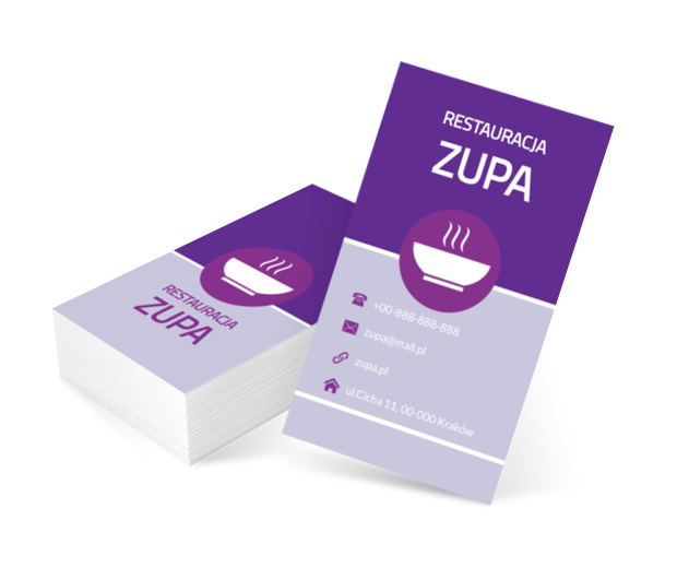Gorąca zupa, Gastronomia, Restauracja - Wizytówki Netprint szablony online