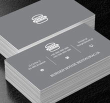 Obrys hamburgera, Gastronomia, Restauracja - Wizytówki Netprint