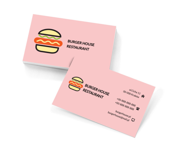 Smakowity burger, Gastronomia, Restauracja - Wizytówki Netprint szablony online