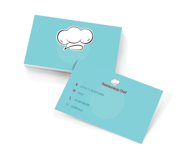 Czapka szefa kuchni, Gastronomia, Restauracja - Wizytówki Netprint szablony online