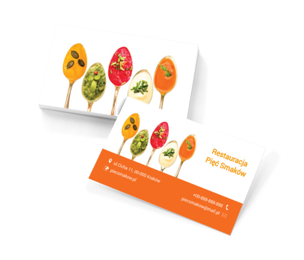Łyżki smaków, Gastronomia, Restauracja - Wizytówki Netprint szablony online
