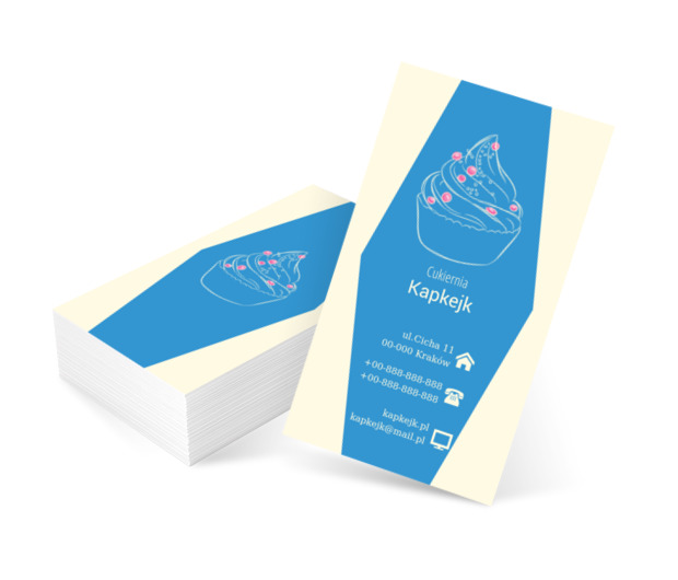 Miska z deserem, Gastronomia, Cukiernia - Wizytówki Netprint szablony online