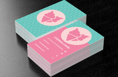 Różowe lody, Gastronomia, Cukiernia - Wizytówki Netprint