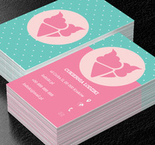 Różowe lody, Gastronomia, Cukiernia - Wizytówki Netprint