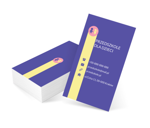 Chłopiec i dziewczynka, Edukacja, Przedszkole - Wizytówki Netprint szablony online