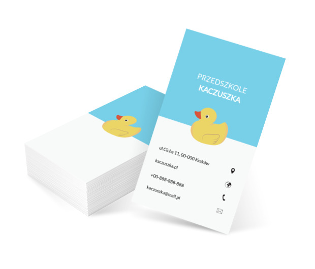Kaczuszka do kąpieli, Edukacja, Przedszkole - Wizytówki Netprint szablony online