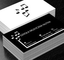 Biało-czarne nuty, Edukacja, Szkoła muzyczna - Wizytówki Netprint