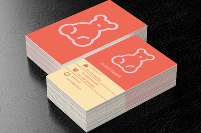 Szary gumiś, Edukacja, Żłobek - Wizytówki Netprint