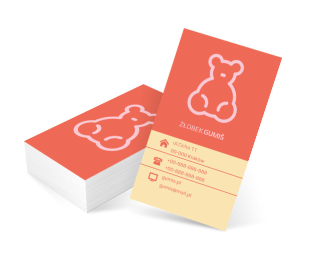 Szary gumiś, Edukacja, Żłobek - Wizytówki Netprint szablony online