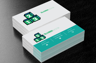 Zielone klocki, Edukacja, Żłobek - Wizytówki Netprint