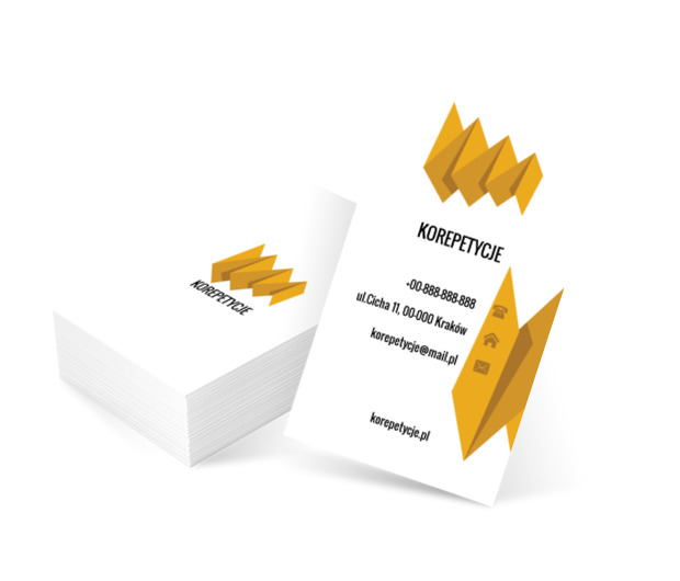 Żółty szlaczek, Edukacja, Korepetycje - Wizytówki Netprint szablony online