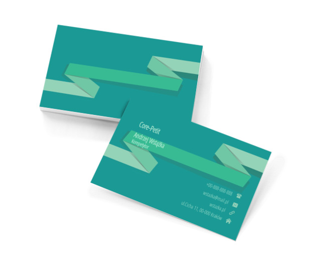 Zielona wstążka, Edukacja, Korepetycje - Wizytówki Netprint szablony online