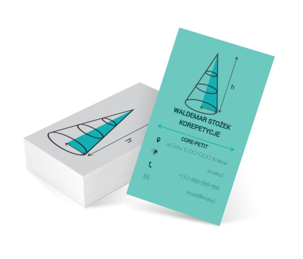 Stożek, Edukacja, Korepetycje - Wizytówki Netprint szablony online