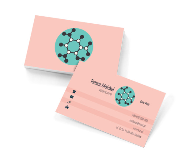 Molekuły, Edukacja, Korepetycje - Wizytówki Netprint szablony online