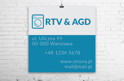 Zawiśnie wszędzie tam, gdzie chcesz, Sprzedaż, RTV i AGD - Plakaty Wielkoformatowe Netprint