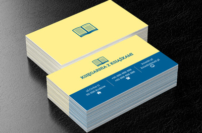 Żółto-niebieskie tło, Edukacja, Księgarnia - Wizytówki Netprint