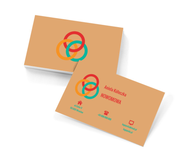 Kolorowe kółka, Edukacja, Logopeda - Wizytówki Netprint szablony online
