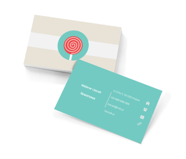Smakowity lizak, Edukacja, Logopeda - Wizytówki Netprint szablony online