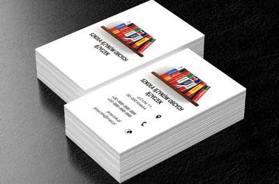 Półka ze słownikami, Edukacja, Nauka języków obcych - Wizytówki Netprint