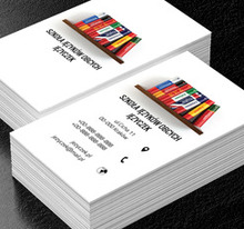 Półka ze słownikami, Edukacja, Nauka języków obcych - Wizytówki Netprint