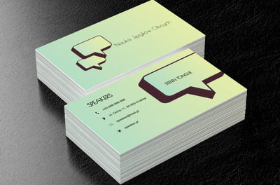 Komiksowe chmurki, Edukacja, Nauka języków obcych - Wizytówki Netprint