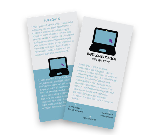 Jak zaproszenie do świata komputerów, Telekomunikacja i Internet, Informatyk - Ulotki Netprint szablony online
