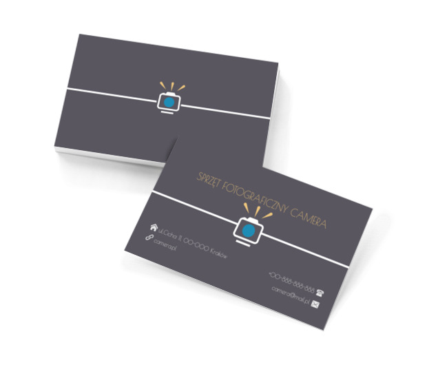 Niebieski obiektyw, Fotografia, Sprzęt fotograficzny - Wizytówki Netprint szablony online