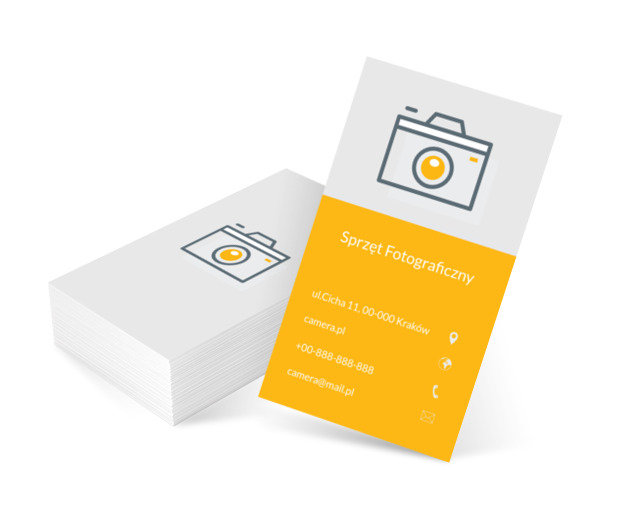 Żółte szkło, Fotografia, Sprzęt fotograficzny - Wizytówki Netprint szablony online