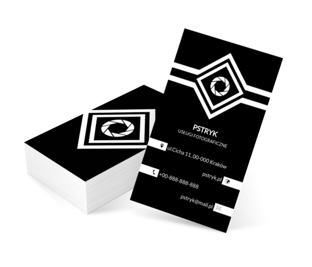 Biała migawka, Fotografia, Usługi fotograficzne - Wizytówki Netprint szablony online