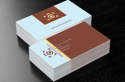 Brązowy aparat, Fotografia, Usługi fotograficzne - Wizytówki Netprint