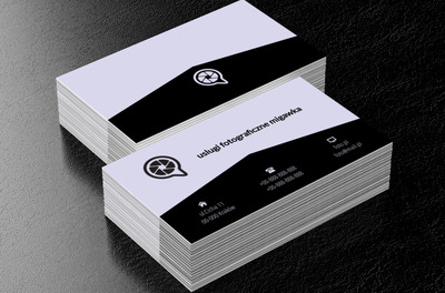 Biało-czarna migawka, Fotografia, Usługi fotograficzne - Wizytówki Netprint