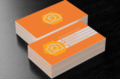 Aparat na żółtym tle, Fotografia, Usługi fotograficzne - Wizytówki Netprint