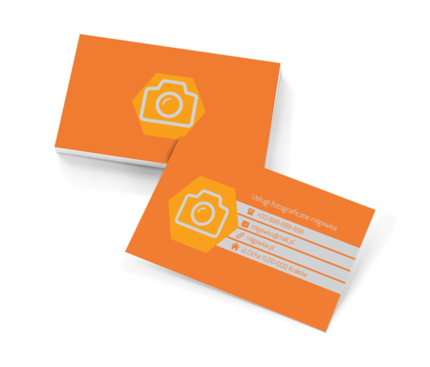 Aparat na żółtym tle, Fotografia, Usługi fotograficzne - Wizytówki Netprint szablony online