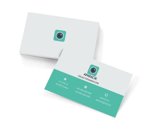 Zielony aparacik, Fotografia, Usługi fotograficzne - Wizytówki Netprint szablony online