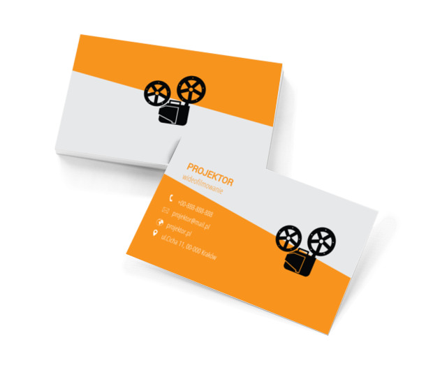 Czarny projektor, Fotografia, Wideofilmowanie - Wizytówki Netprint szablony online