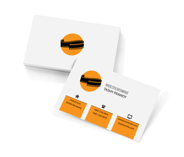 Taśma filmowa, Fotografia, Wideofilmowanie - Wizytówki Netprint szablony online