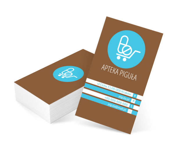 Leki na wózku, Medycyna, Apteka - Wizytówki Netprint szablony online