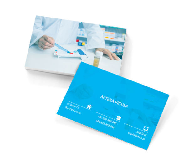Farmaceuta w pracy, Medycyna, Apteka - Wizytówki Netprint szablony online